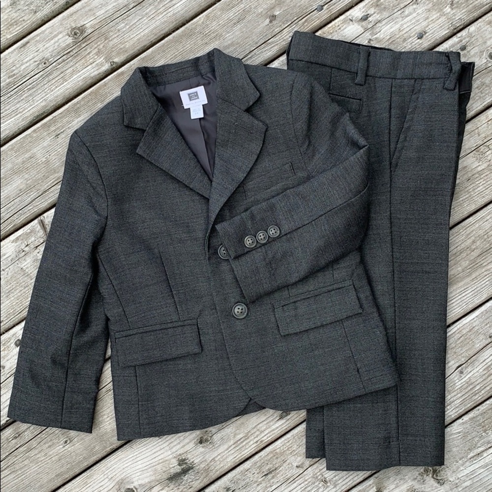 Janie and Jack grey wool suit.